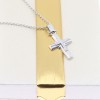 Cross 14 K in white gold, 1218.
