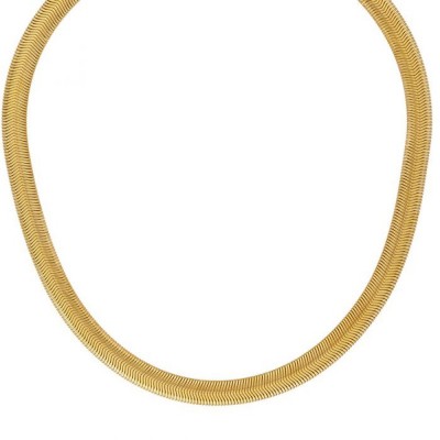 Κολιέ αλυσίδα φίδι Excite Fashion Jewellery από ανοξείδωτο επιχρυσωμένο ατσάλι, N-YH881A-G-75.