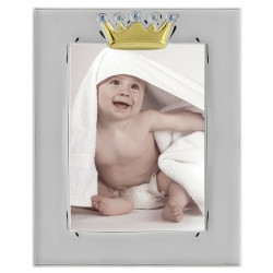 Silver children's crown frame, Prince Silvero, MA/275D-C.