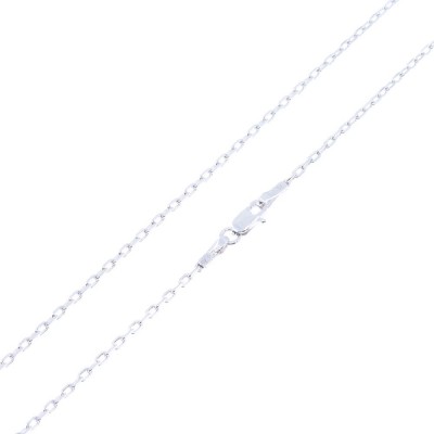 Αλυσίδα 9 Κ al'oro, λευκή, γκρέκα 60 cm, 1744.