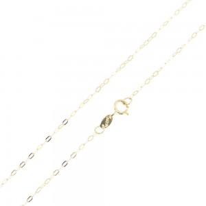 Αλυσίδα 9 Κ al'oro, κίτρινη, γκρέκα πλακέ 45 cm, 1746.