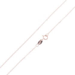 Neck chain 9 K al'oro, pink, round 45 cm, 1752.