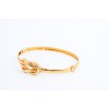 Bracelet in 14 K yellow gold, handmade, hammered, 1259.