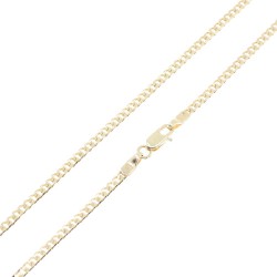 Neck chain in 14 K al'oro, yellow, courmet 55 cm, 1722.