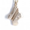Cross in 14 K yellow gold luster with lines, 1366.