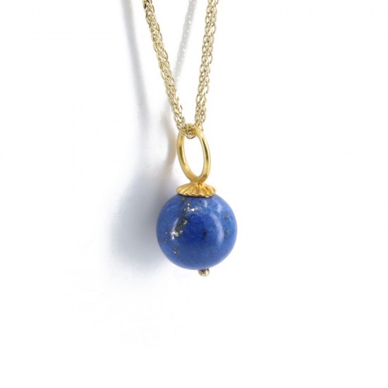 Μενταγιόν 14 Κ κίτρινο με lapis, 1378.