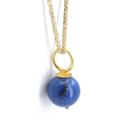 Μενταγιόν 14 Κ κίτρινο με lapis, 1378.
