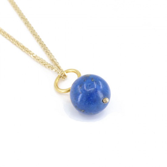 Μενταγιόν 14 Κ κίτρινο με lapis, 1378.