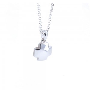 Cross in 14 K white gold luster, 1385.