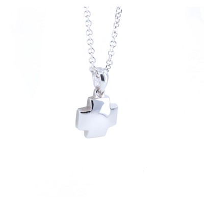Cross in 14 K white gold luster, 1385.