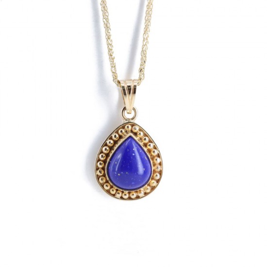 Μενταγιόν 18 Κ σχέδιο δάκρυ με lapis, 1388.