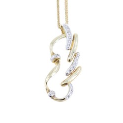 Μενταγιόν δίχρωμο 14 Κ με zircon, 147.