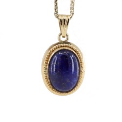 Pendant in 18 K gold classic design with lapis mineral, 1471.