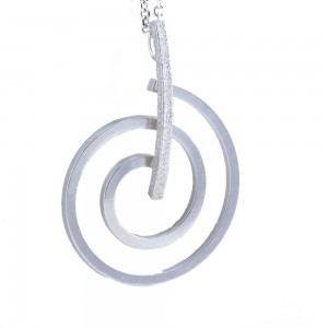Spiral pendant in 14 K white gold, 1442.