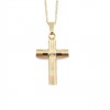 Cross in 14 K yellow matte-luster gold, 1475.