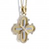 Cross in 14 K yellow and white gold with elaborate design, 1478.