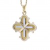 Cross in 14 K yellow and white gold with elaborate design, 1478.