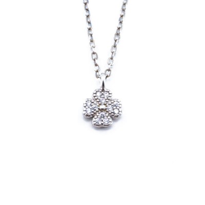 Silver necklace clover with zircons, 1665.