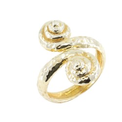 Hammered ring in 14 K gold spiral shaped, 1673.