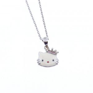 Silver medallion kitty with enamel, 1694.