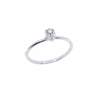 Silver ring with zircon, 1757.