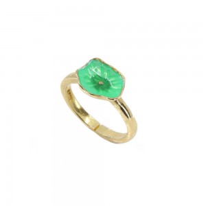 Silver ring, goldplated with enamel, 1760.