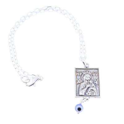Silver talisman Virgin Mary, double sided, 1770.