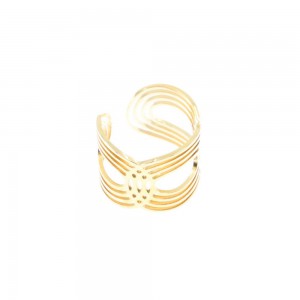 Steel ring excite, goldplated, 1831.