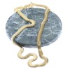 Excite Fashion Jewellery gold plated stainless steel snake chain necklace, N-YH881A-G-75.