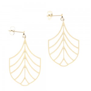 Steel earrings excite fashion, goldplated, 1840.
