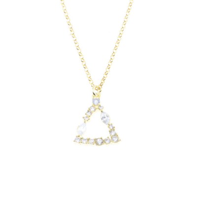 Monogram necklace excite, silver goldplated, 1855.