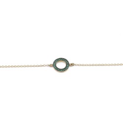Βραχιόλι 9 Κ κύκλος με πράσινα zircon, 1881.