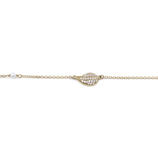 Βραχιόλι 9 Κ λαχούρι με zircon, 1882.