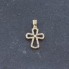 Σταυρός 14 Κ κίτρινος με zircon, 1890.