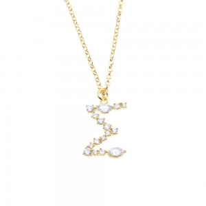Monogram necklace excite, silver goldplated, 1924.