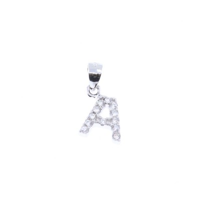 Monogram pendant Α silver with zircons, 1929.