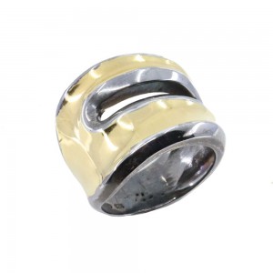 Silver ring with 22 Κ gold ply, 1931.