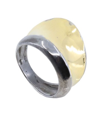 Ασημένιο δαχτυλίδι με φύλλο χρυσού 22 Κ, 1933.