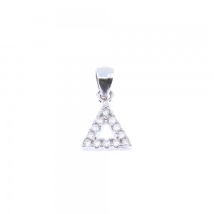 Monogram pendant Δ silver with zircons, 1950.