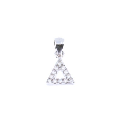 Monogram pendant Δ silver with zircons, 1950.