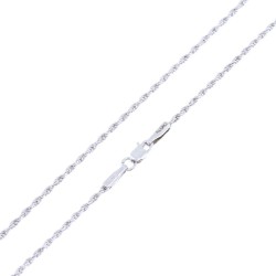 Neck chain in 14 K al'oro, white, cord 40 cm, 1713.