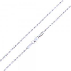 Neck chain in 14 K al'oro, white, cord 40 cm, 1713.