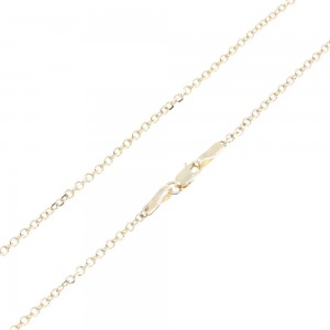Αλυσίδα 14 Κ al'oro, κίτρινη, στρογγυλή διαμαντέ 60 cm, 1727.