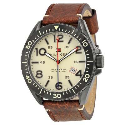 Ρολόι Tommy Hilfiger 1791133 καφέ δερμάτινο λουράκι. Ρολόι Tommy Hilfiger 1791133 καφέ δερμάτινο λουράκι.