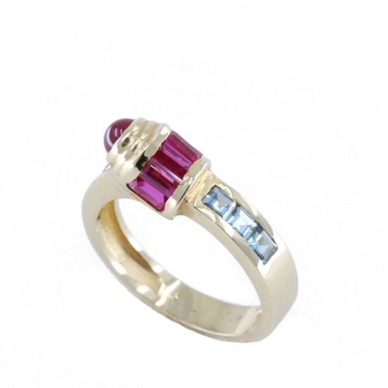 Δαχτυλίδι 14 Κ με zircon και spinel, 1315.