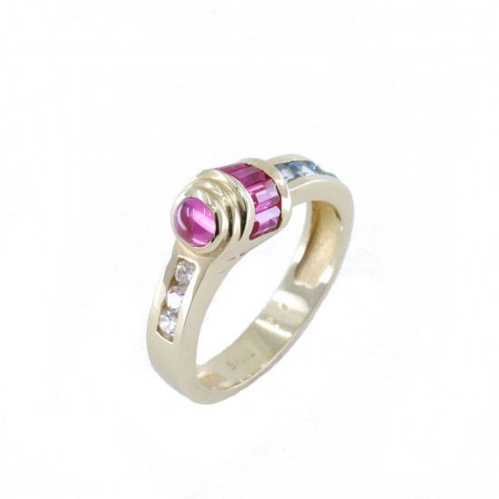 Δαχτυλίδι 14 Κ με zircon και spinel, 1315.