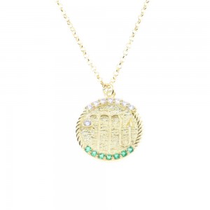 Zodiac necklace excite, Scorpio, silver goldplated with zircons,1837.