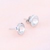 Steel platinum plated earrings excite fashion with embossed design, 2003.