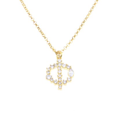 Monogram necklace excite, silver goldplated, 1994.