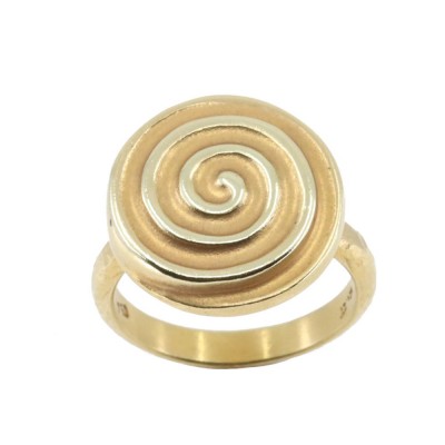  Forged ring in 18 K yellow gold with spiral pattern, 2007.